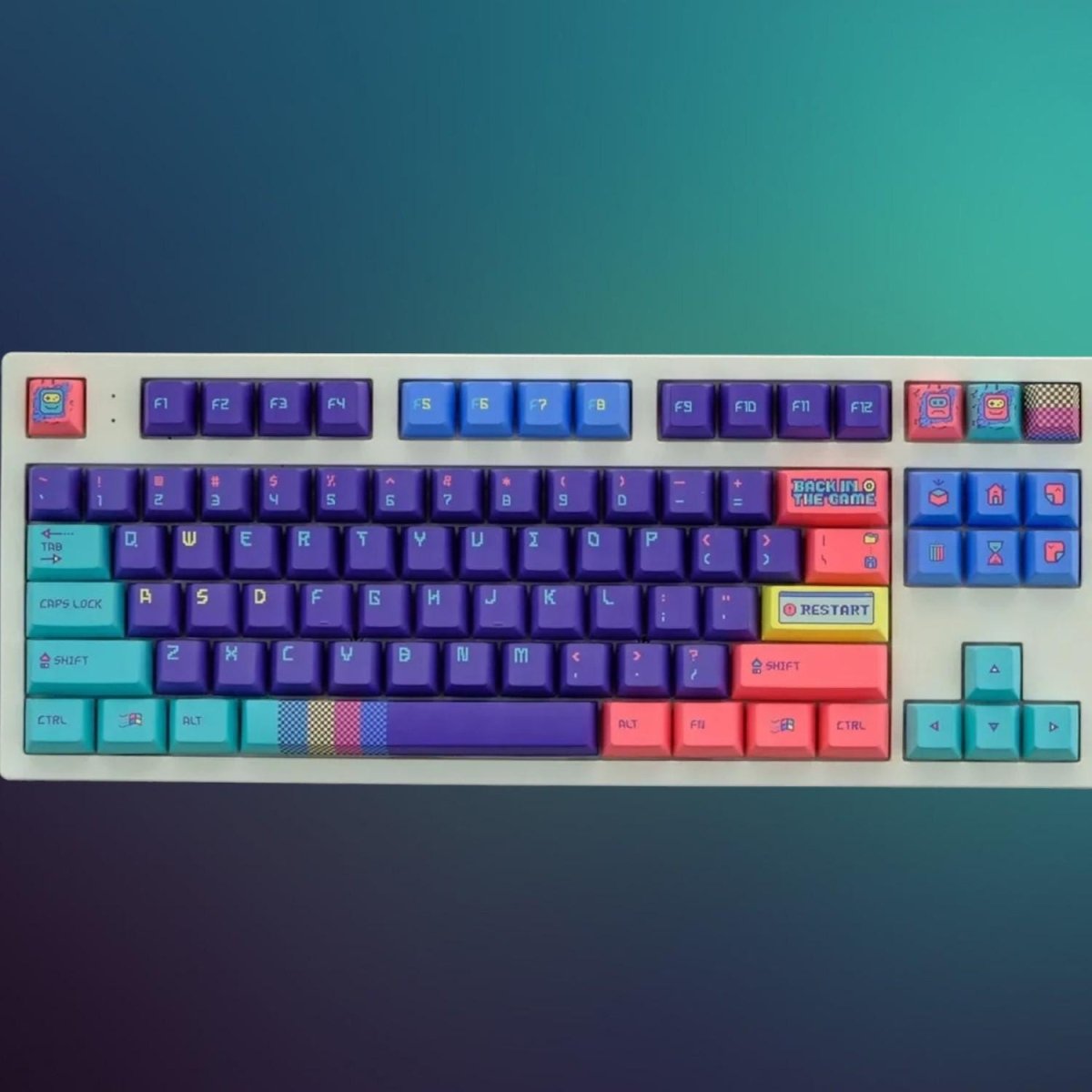 Back In The Game Themed Retro Keycap Set