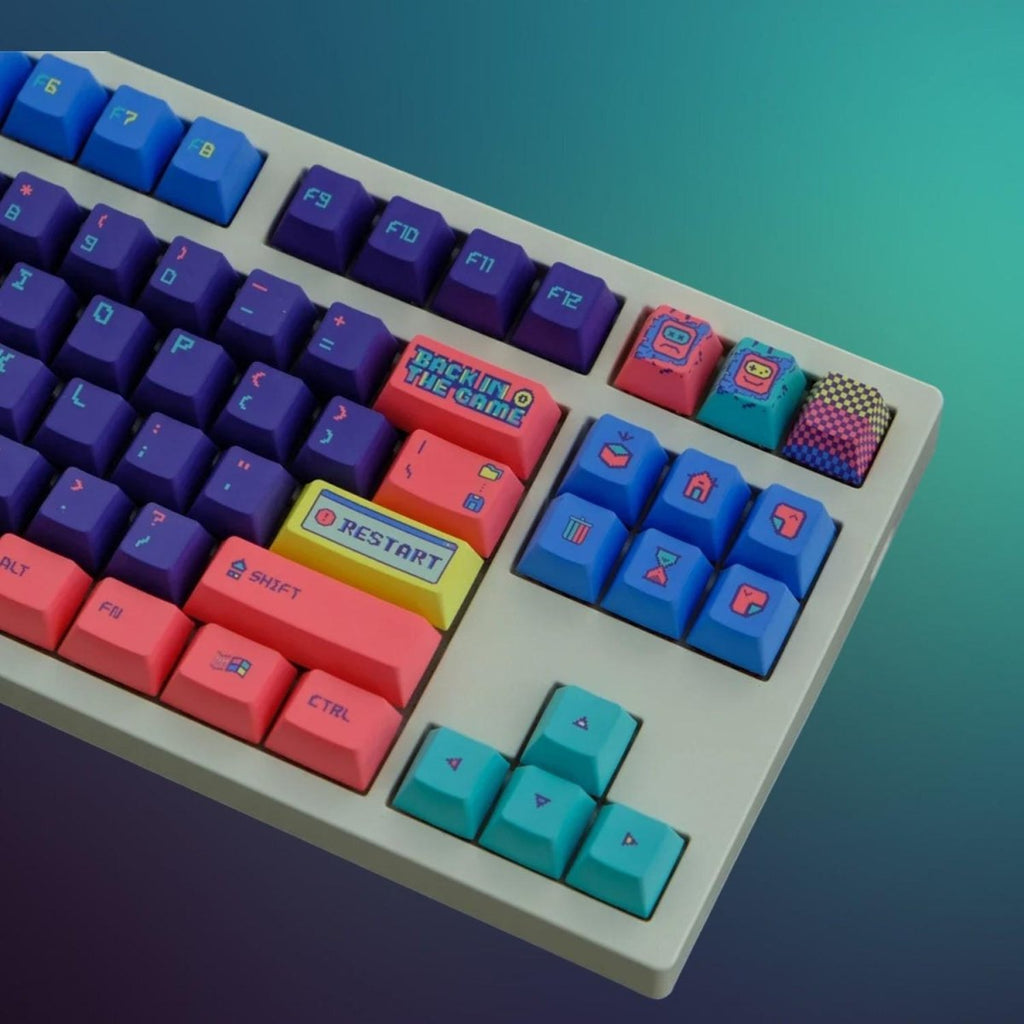 Back In The Game Themed Retro Keycap Set