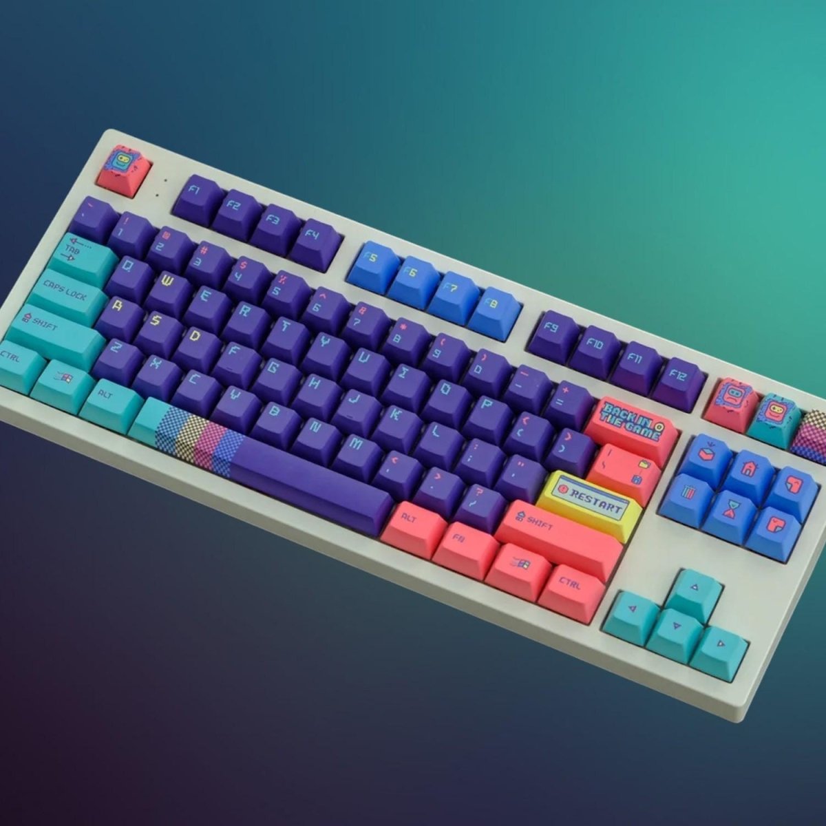 Back In The Game Themed Retro Keycap Set