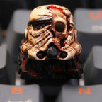 Battle-Damaged Skull Resin Artisan Keycap