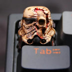 Battle-Damaged Skull Resin Artisan Keycap
