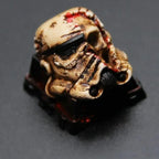 Battle-Damaged Skull Resin Artisan Keycap