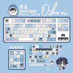 Blue Artisan Chibi Style Anime Keycap Set