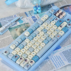 Blue Artisan Chibi Style Anime Keycap Set