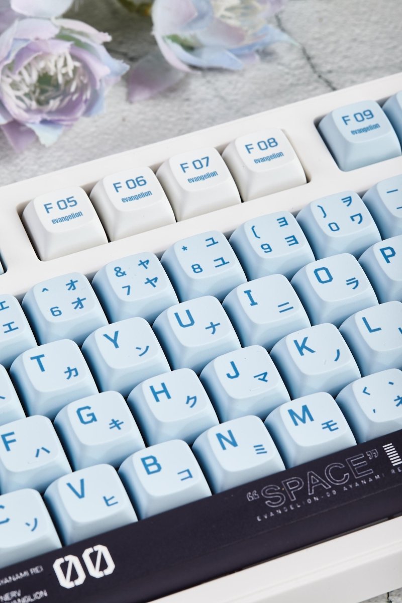 Blue Eva-00 Theme Anime Japanese Keycap Set