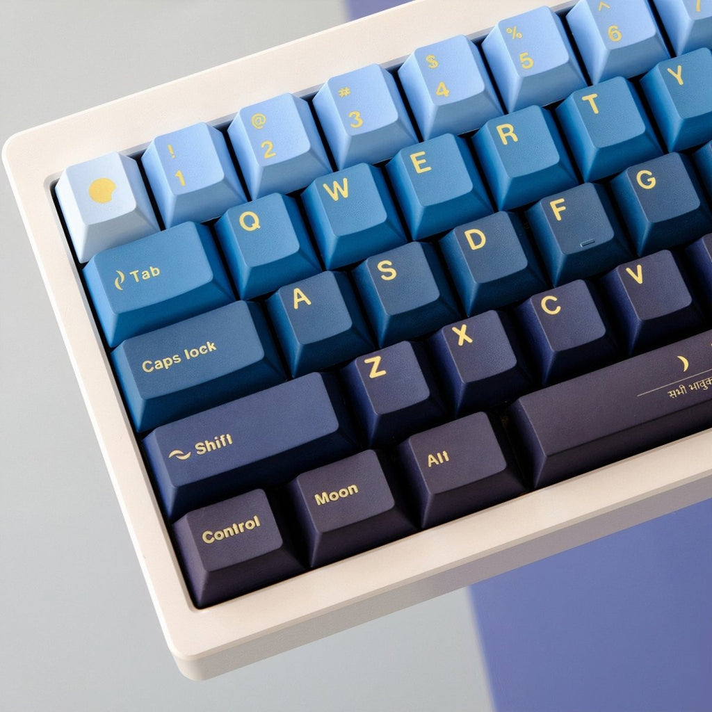 Blue Moonrise Theme Gradient Keycap Set