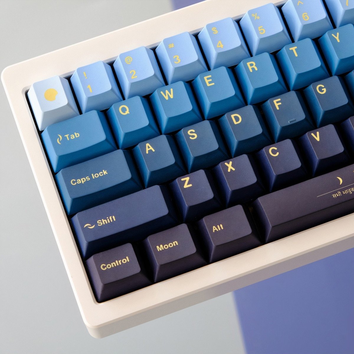 Blue Moonrise Theme Gradient Keycap Set