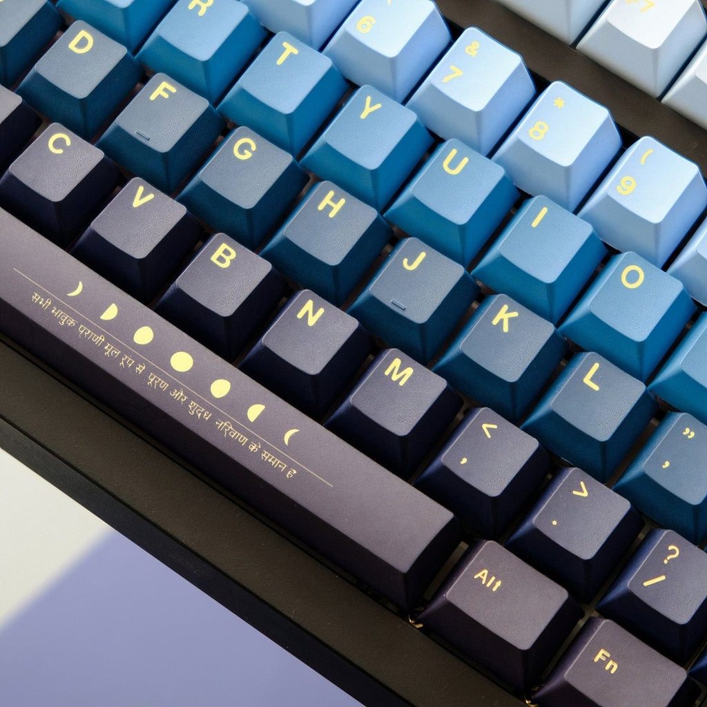 Blue Moonrise Theme Gradient Keycap Set