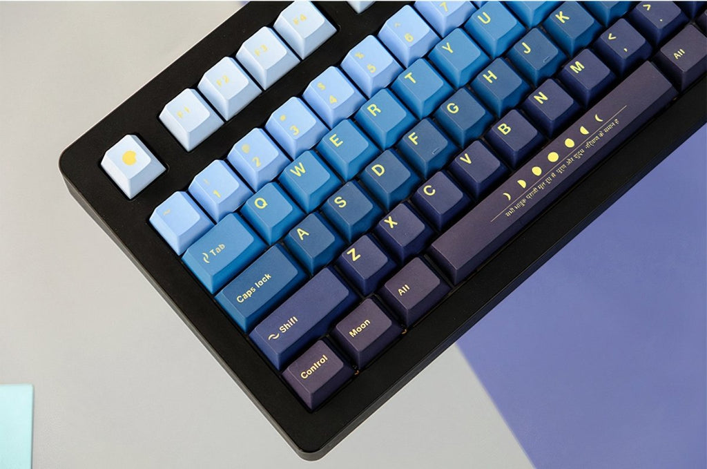 Blue Moonrise Theme Gradient Keycap Set