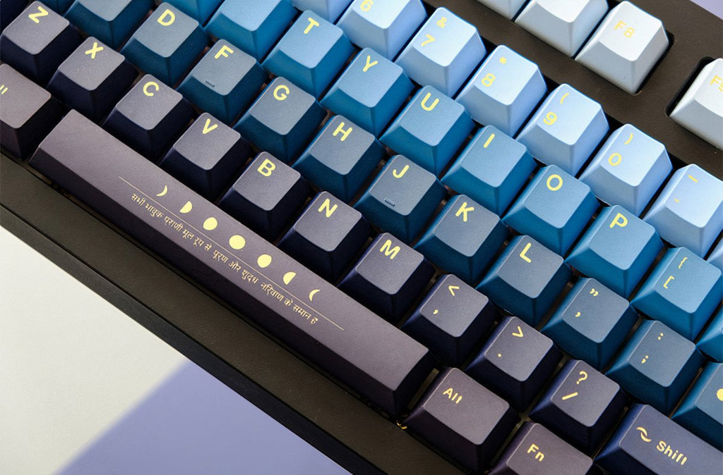 Blue Moonrise Theme Gradient Keycap Set
