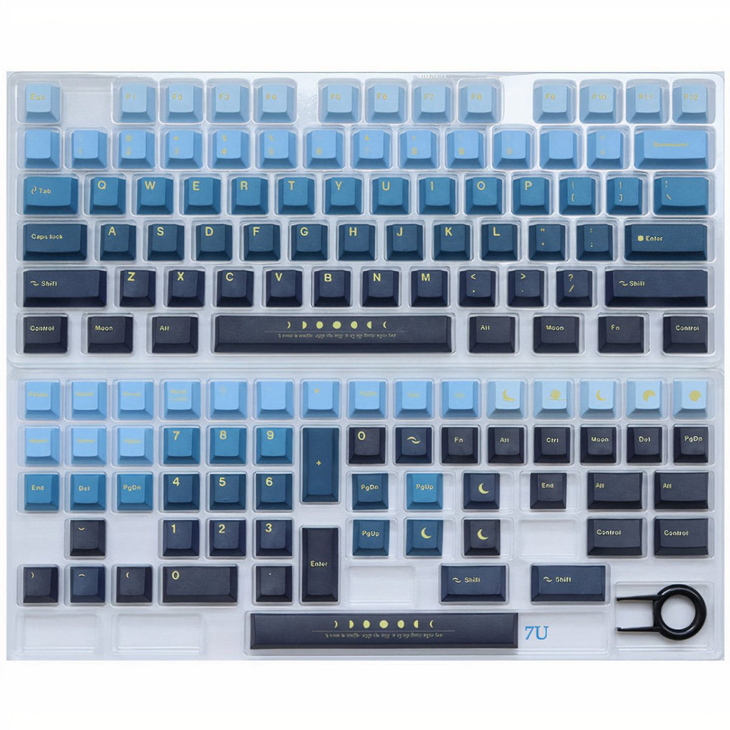 Blue Moonrise Theme Gradient Keycap Set