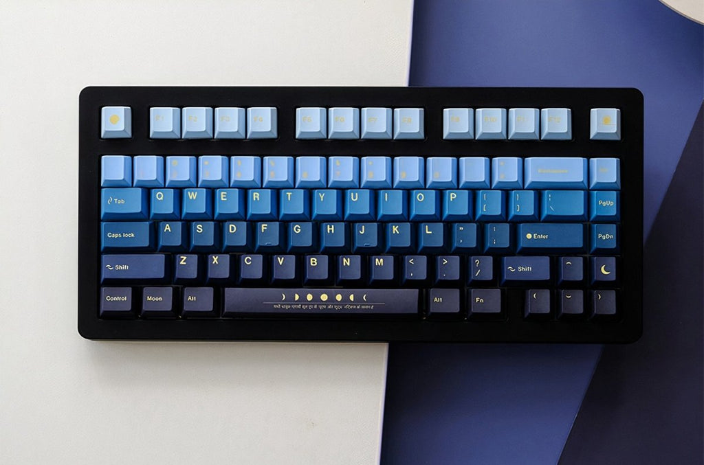 Blue Moonrise Theme Gradient Keycap Set