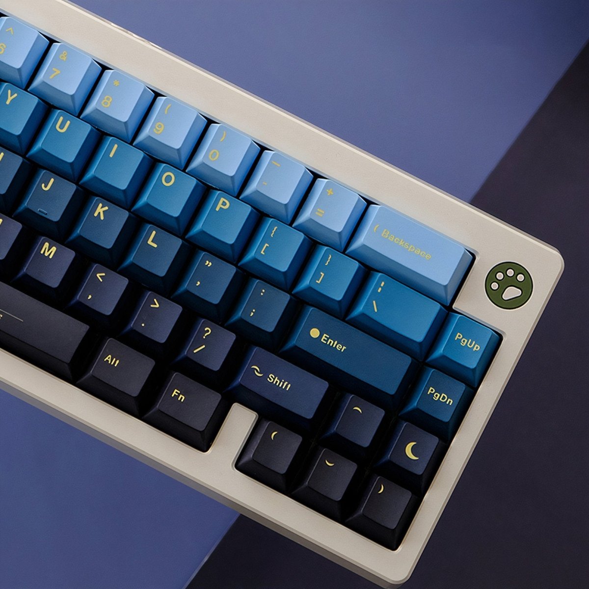 Blue Moonrise Theme Gradient Keycap Set