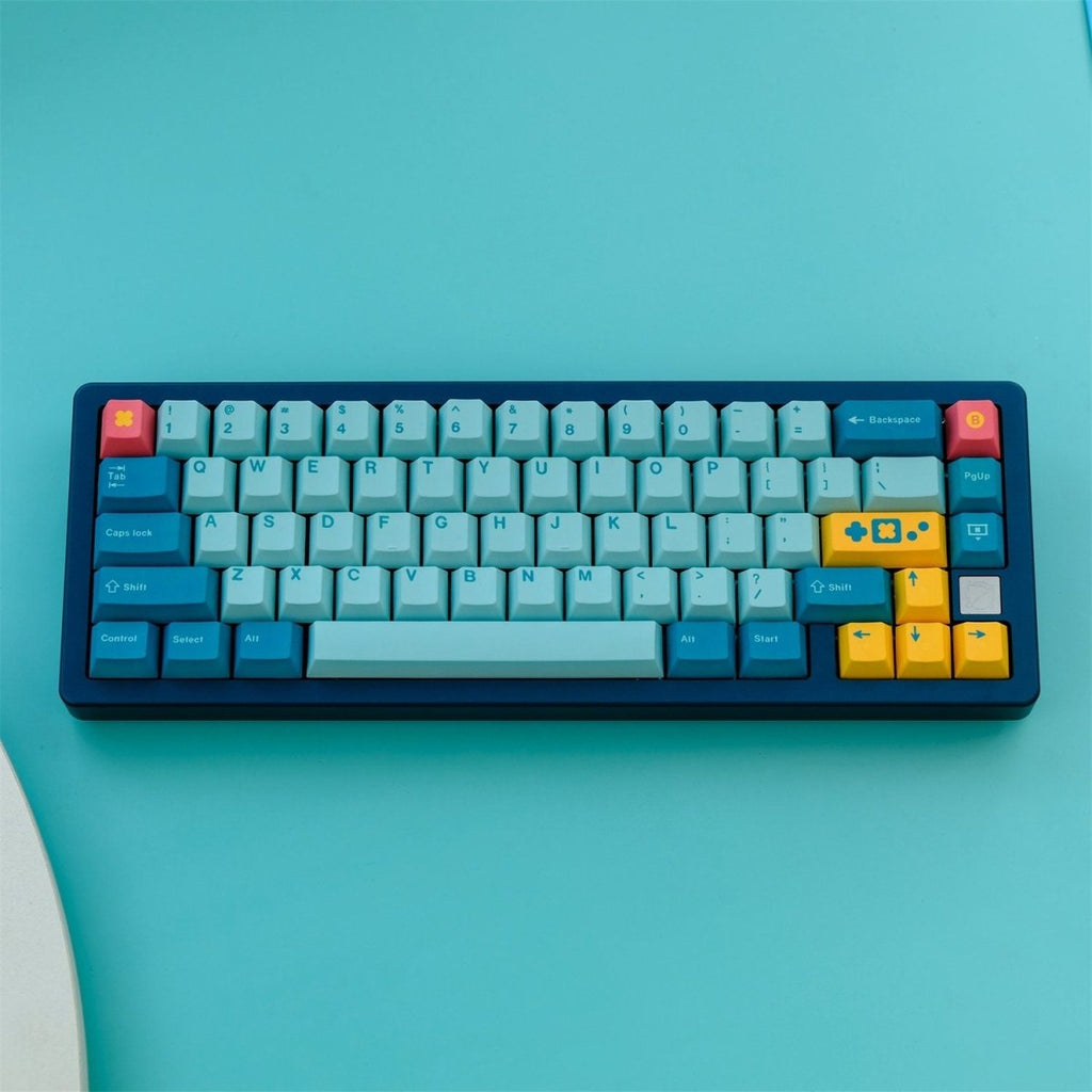 Blue Retro Console Gaming Keycap Set