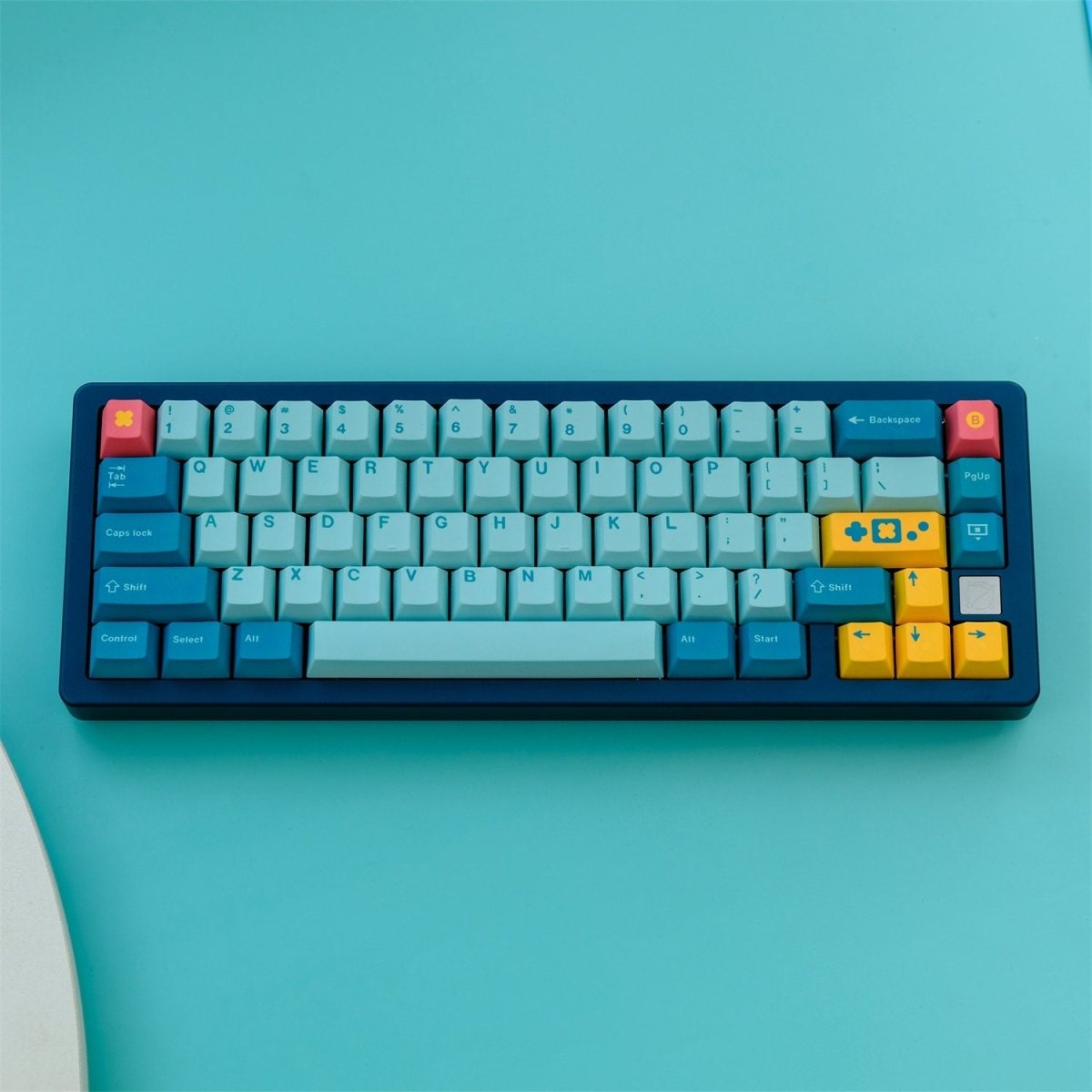 Blue Retro Console Gaming Keycap Set