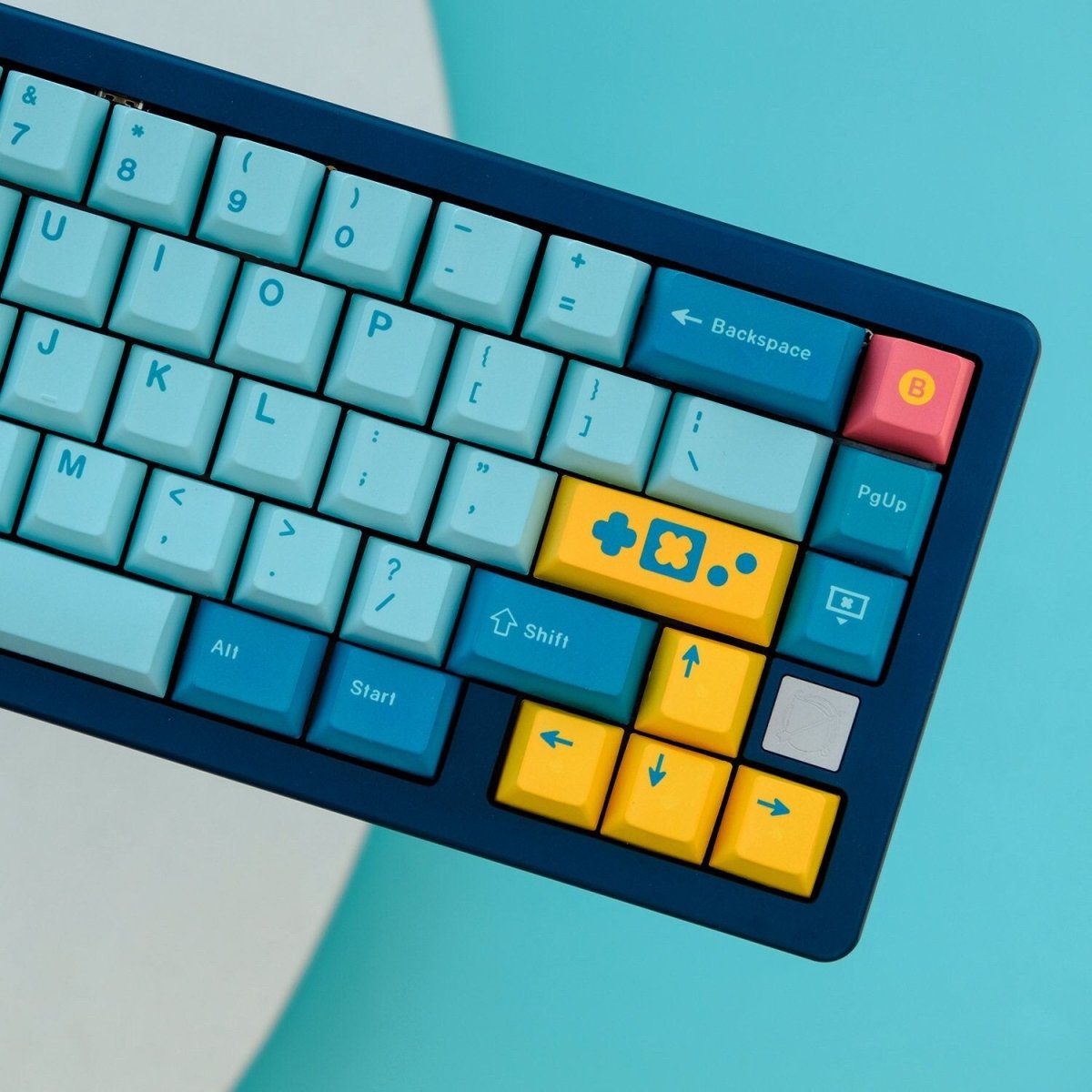 Blue Retro Console Gaming Keycap Set