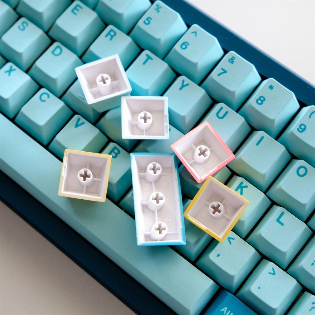 Blue Retro Console Gaming Keycap Set