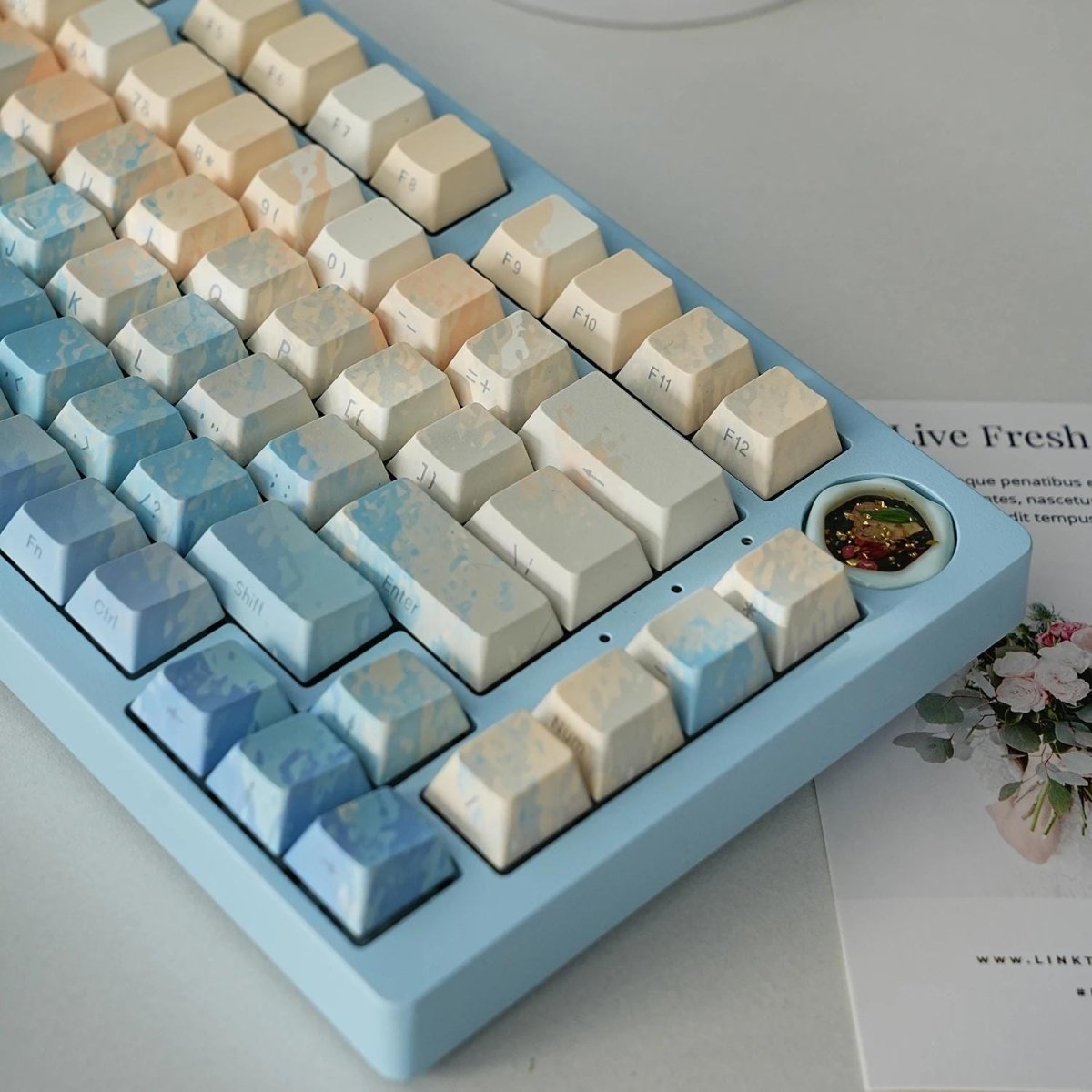 Blue Wave Gradient Keycap Set
