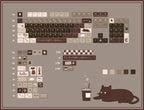 Brown Programmer Coffee Theme Artisan Keycap Set
