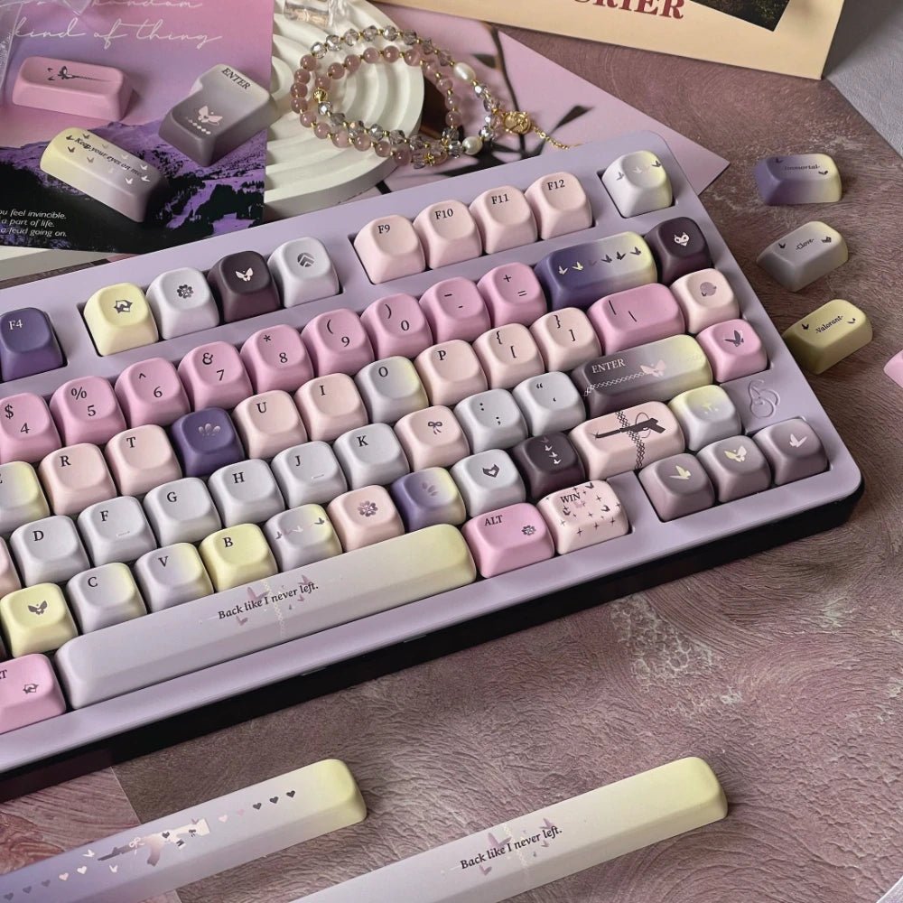 Butterfly Theme PBT SOA Artisan Keycap Set