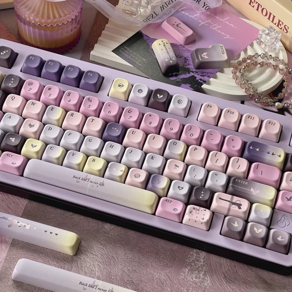 Butterfly Theme PBT SOA Artisan Keycap Set