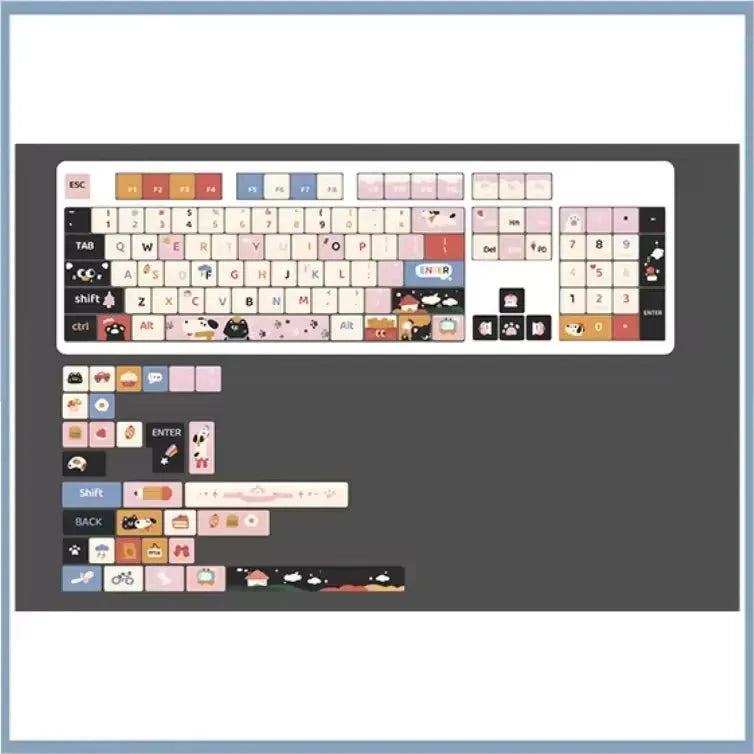Cat & Dog Home Theme Keycap Set