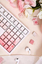 Cherry Blossom Theme Gradient Pink Keycap Set