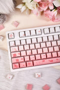 Cherry Blossom Theme Gradient Pink Keycap Set