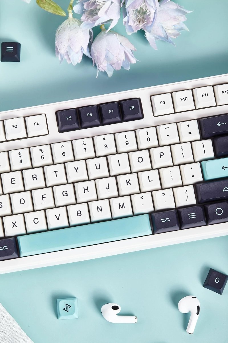 Classic Blue Electro Theme PBT XDA Keycap Set