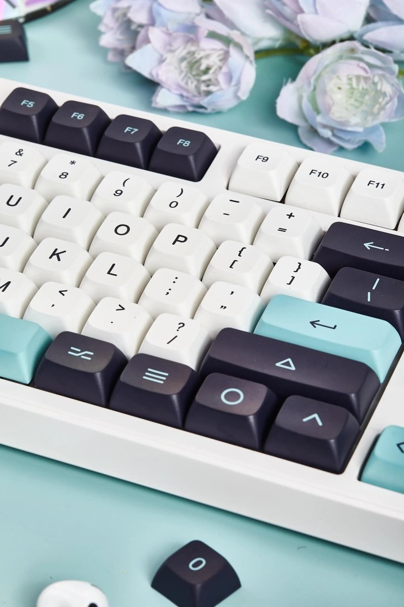 Classic Blue Electro Theme PBT XDA Keycap Set