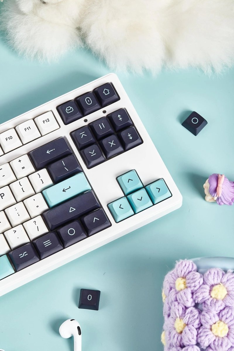 Classic Blue Electro Theme PBT XDA Keycap Set