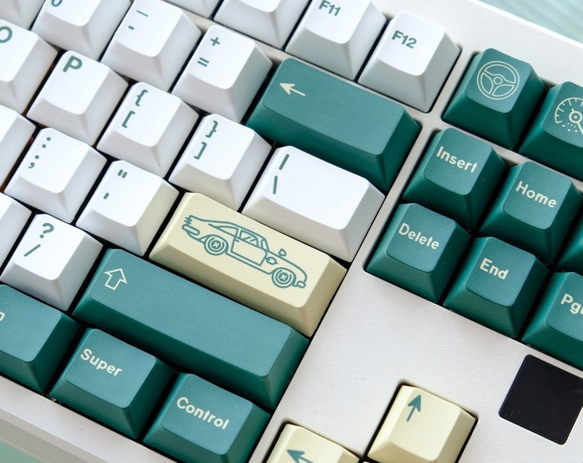Classic Racing Car Theme Keycap Set - KeyArtisan®