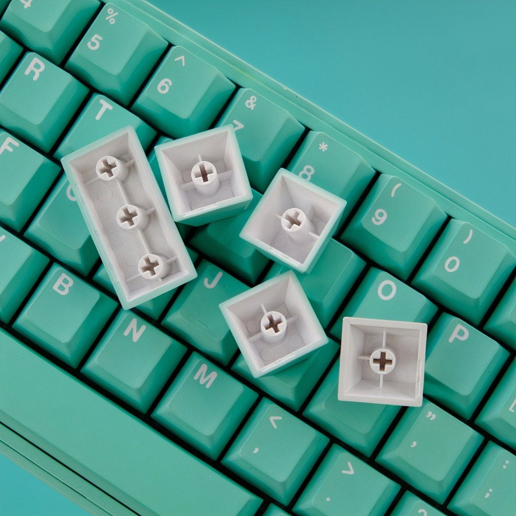 Clover Mint Keycap Set - KeyArtisan®