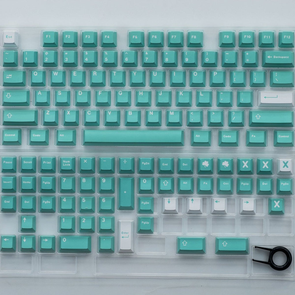 Clover Mint Keycap Set - KeyArtisan®