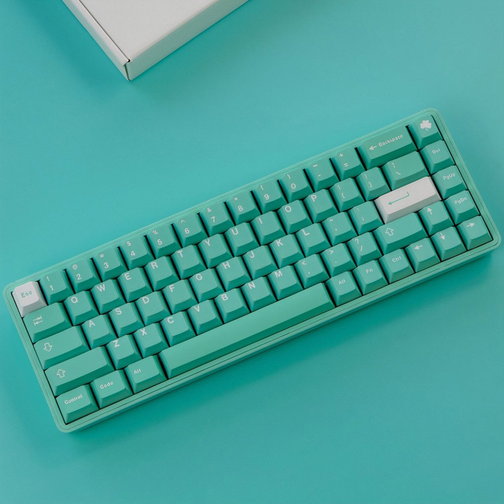 Clover Mint Keycap Set - KeyArtisan®