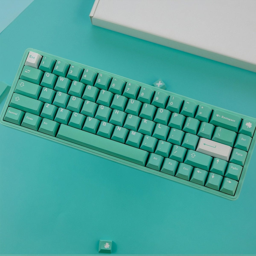 Clover Mint Keycap Set - KeyArtisan®