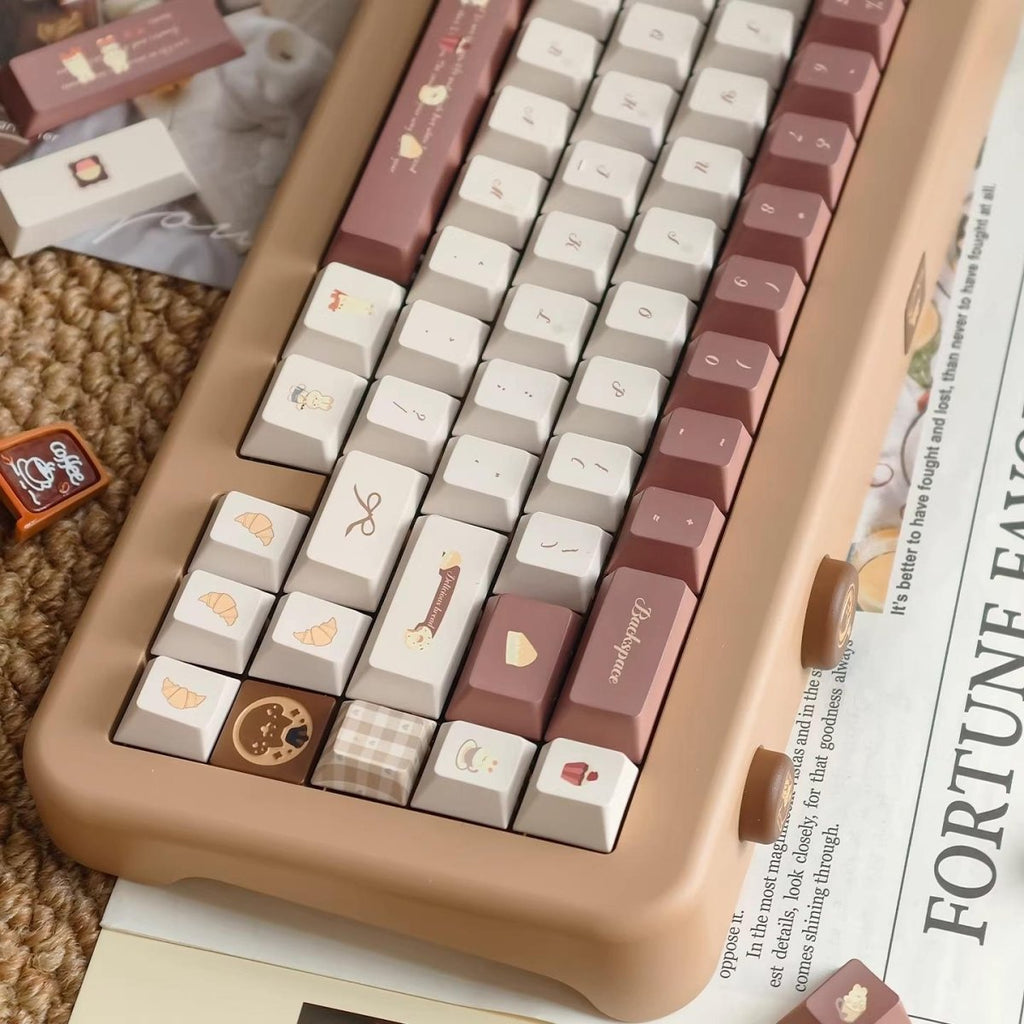 Coffee Bunny Theme Artisan Keycap Set