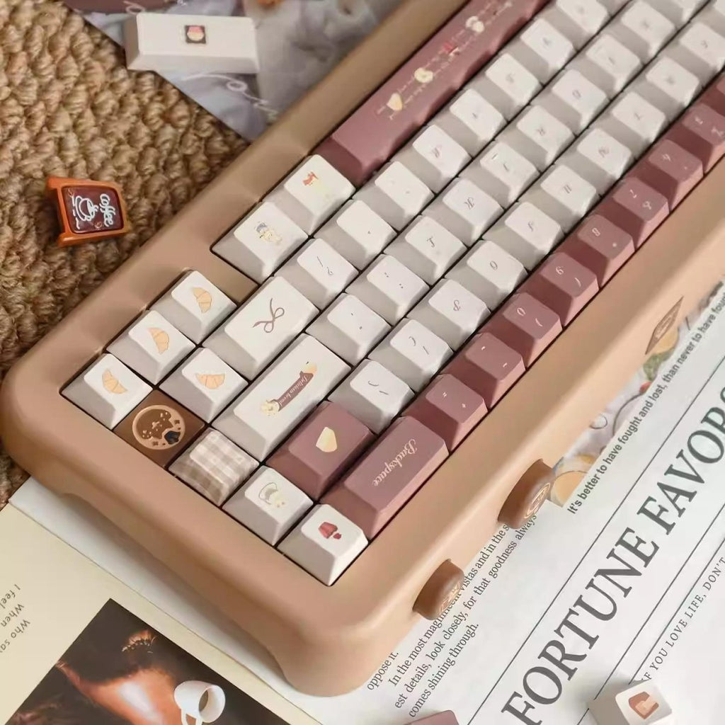 Coffee Bunny Theme Artisan Keycap Set