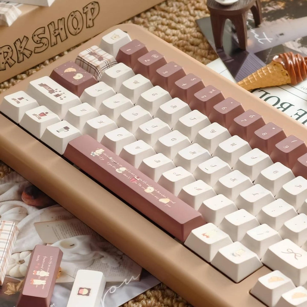 Coffee Bunny Theme Artisan Keycap Set