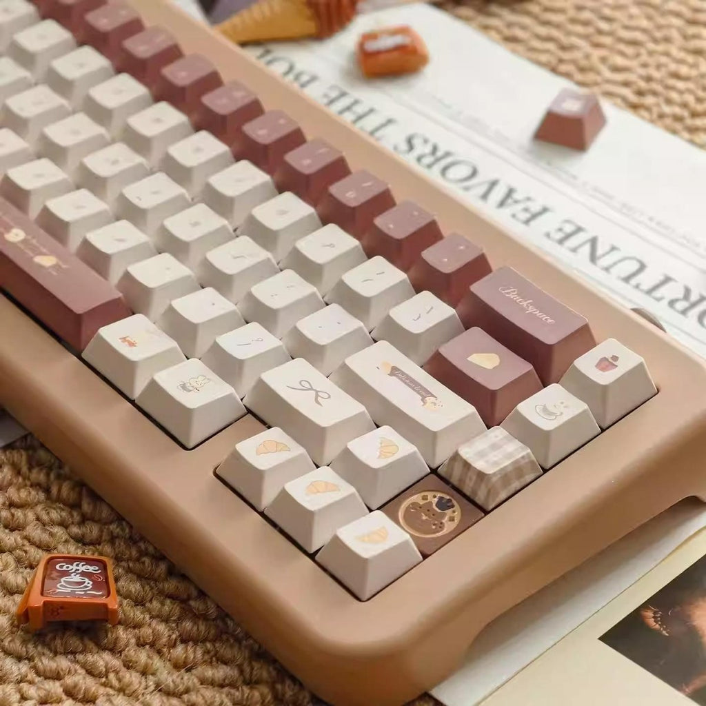 Coffee Bunny Theme Artisan Keycap Set