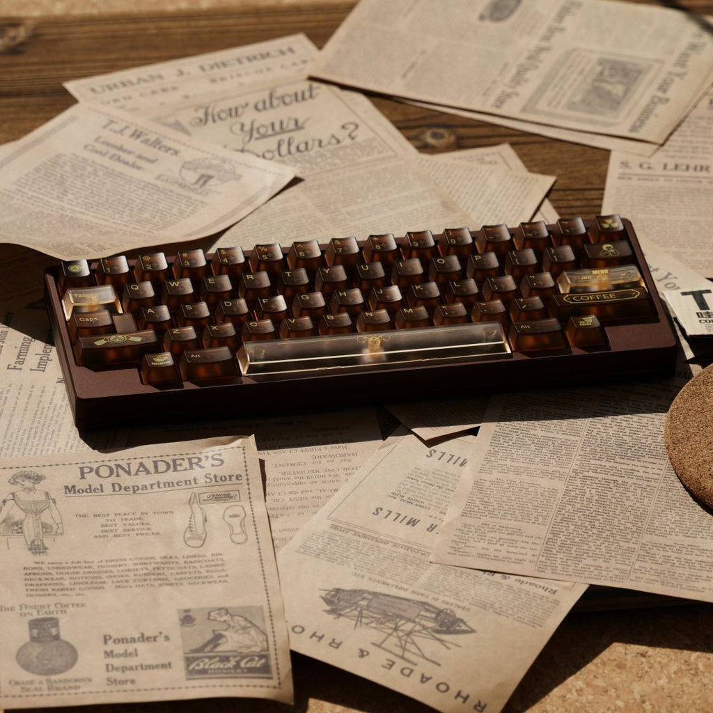 Coffee House PC Transparent Artisan Keycap Set