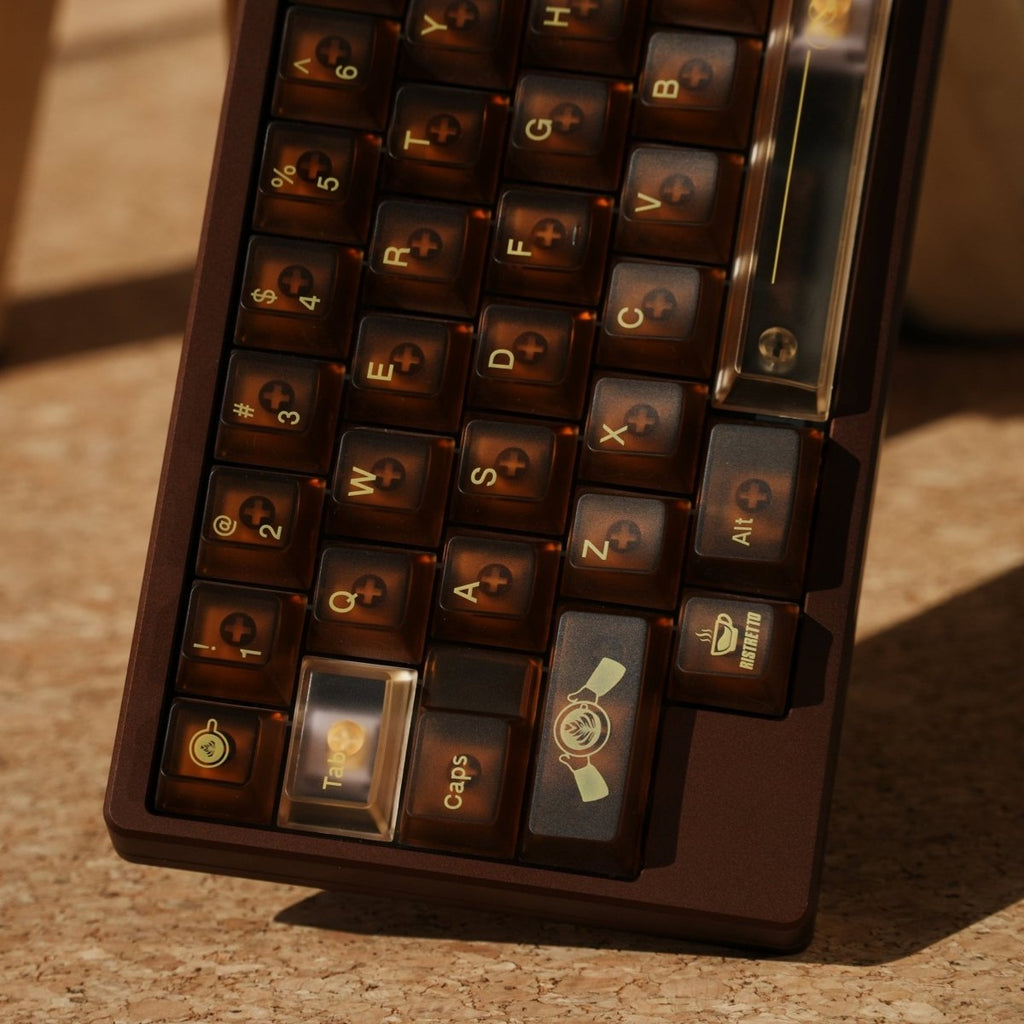 Coffee House PC Transparent Artisan Keycap Set