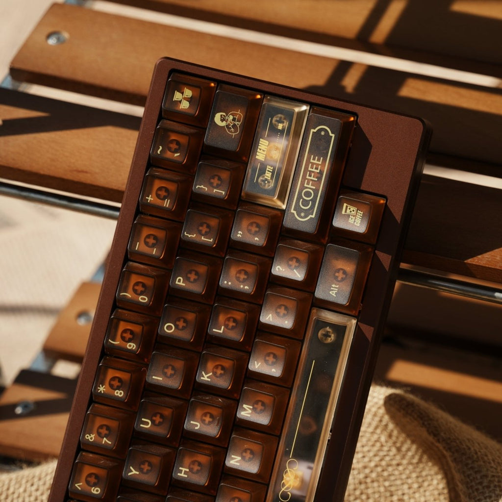 Coffee House PC Transparent Artisan Keycap Set