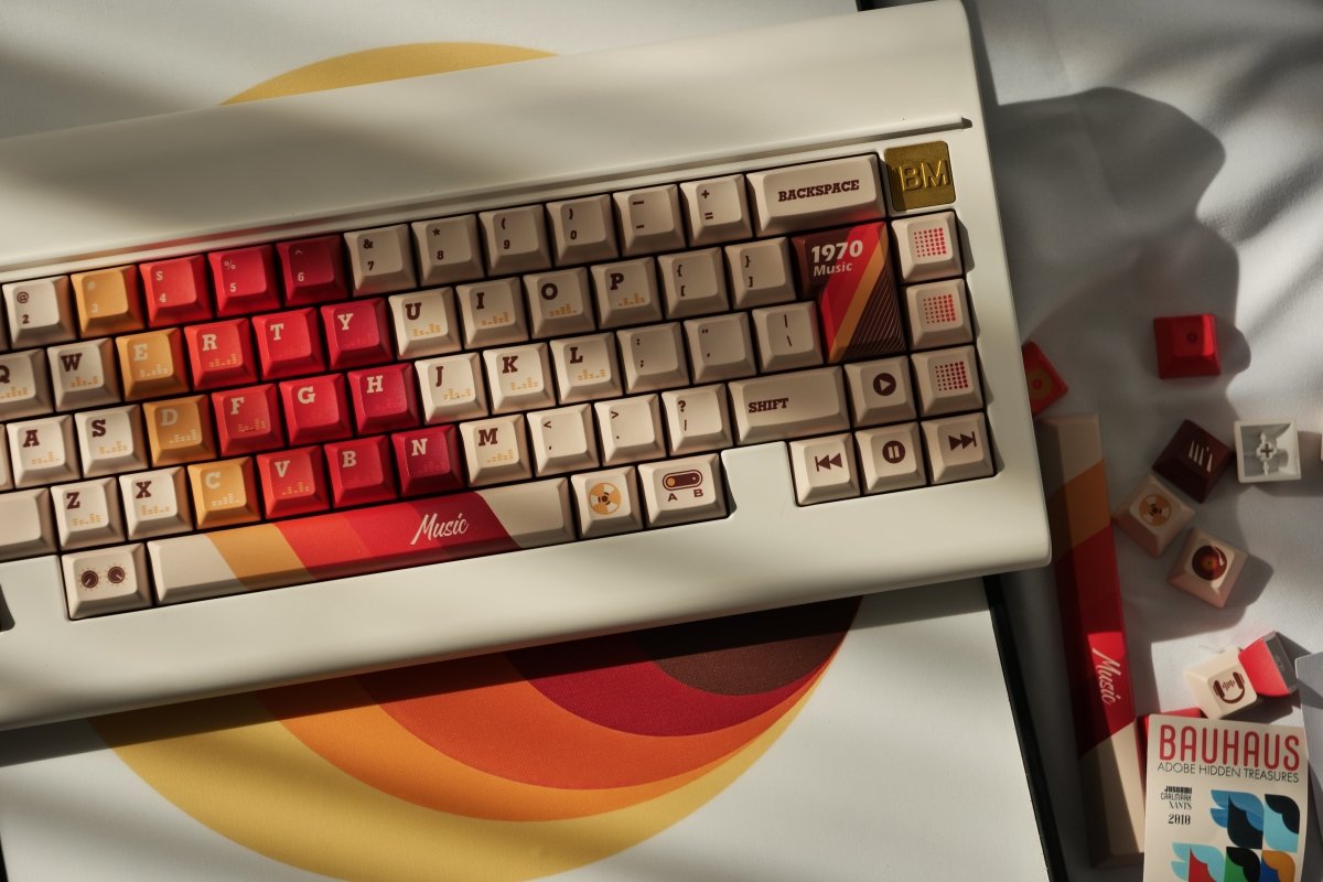 Cool 1970 Theme Retro Vintage Keycap Set