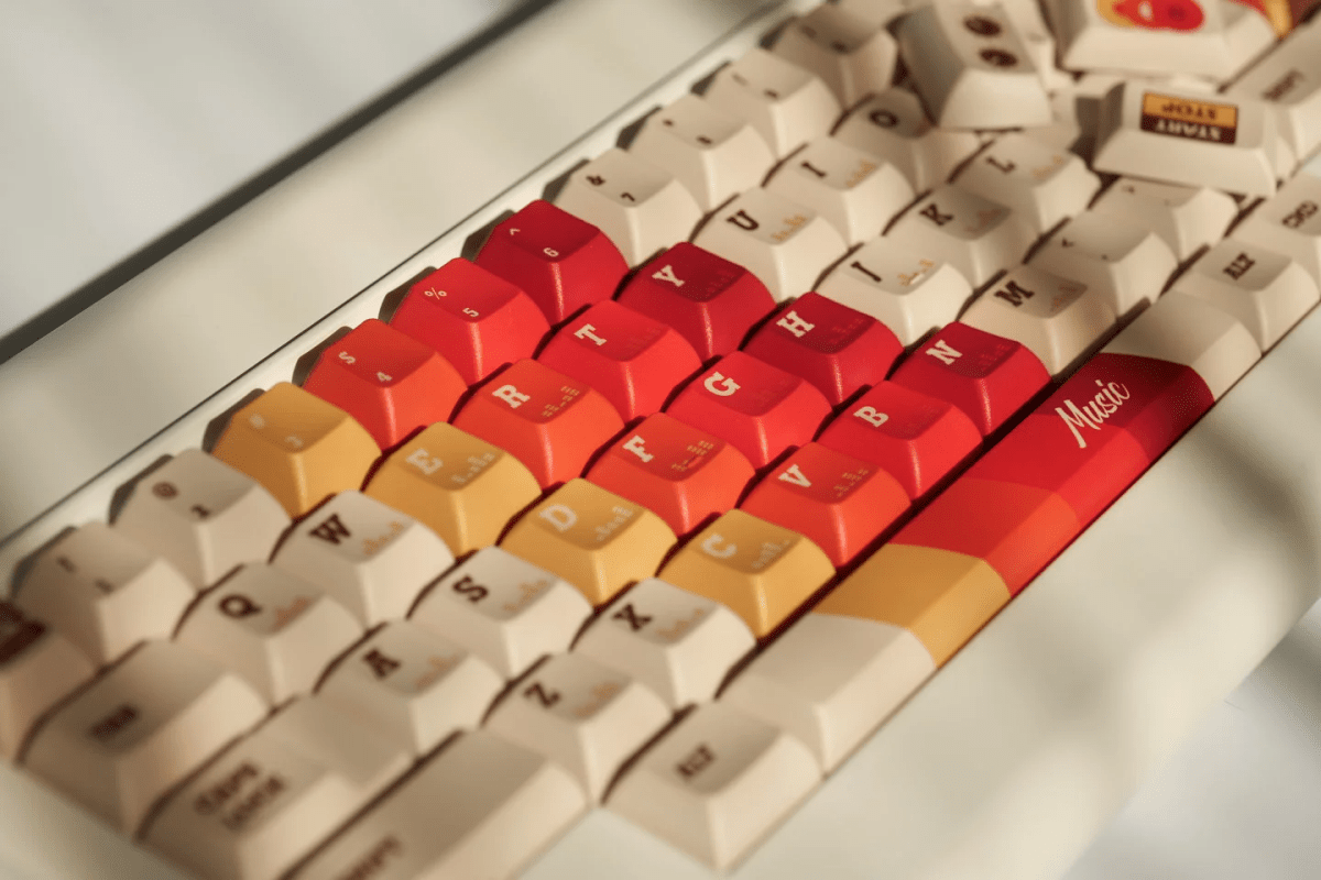 Cool 1970 Theme Retro Vintage Keycap Set