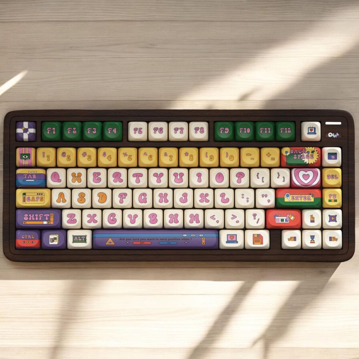Cool American Retro Theme Graffiti Artisan Keycap Set