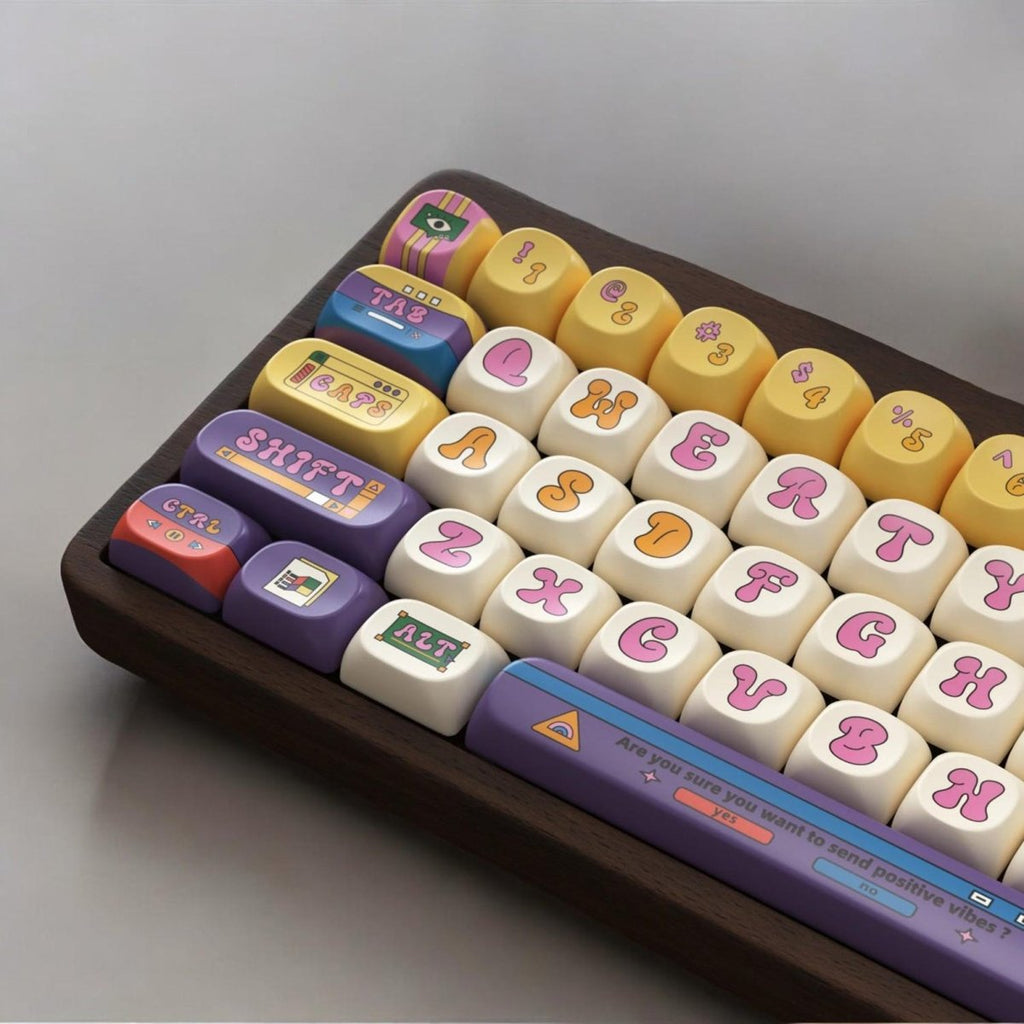 Cool American Retro Theme Graffiti Artisan Keycap Set