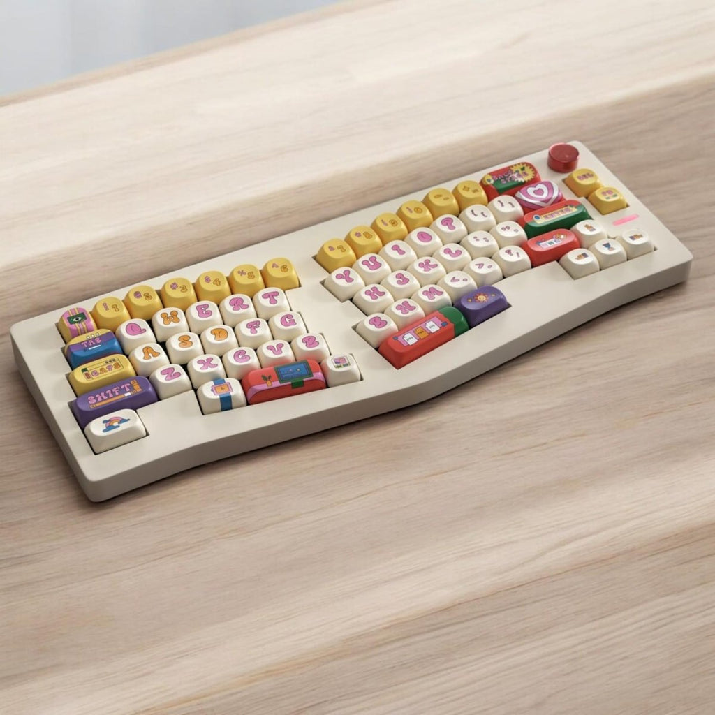 Cool American Retro Theme Graffiti Artisan Keycap Set
