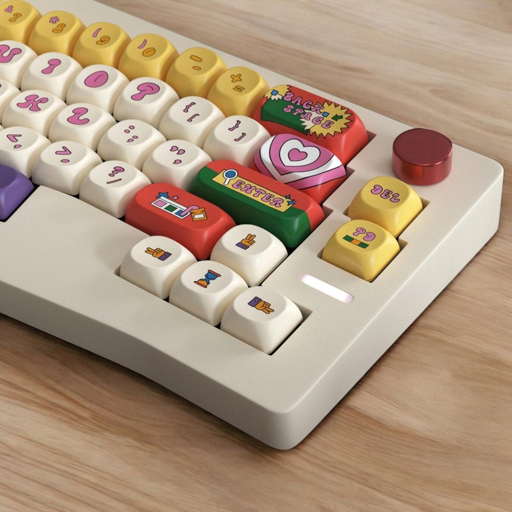 Cool American Retro Theme Graffiti Artisan Keycap Set