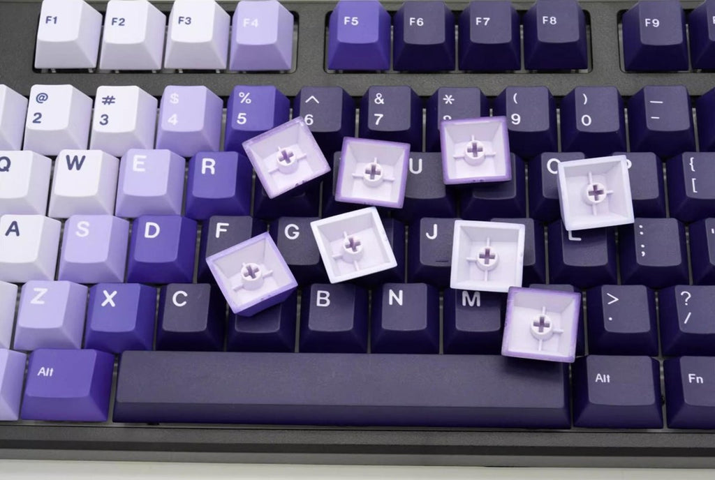 Cool Artlife Theme Purple Gradient Keycap Set